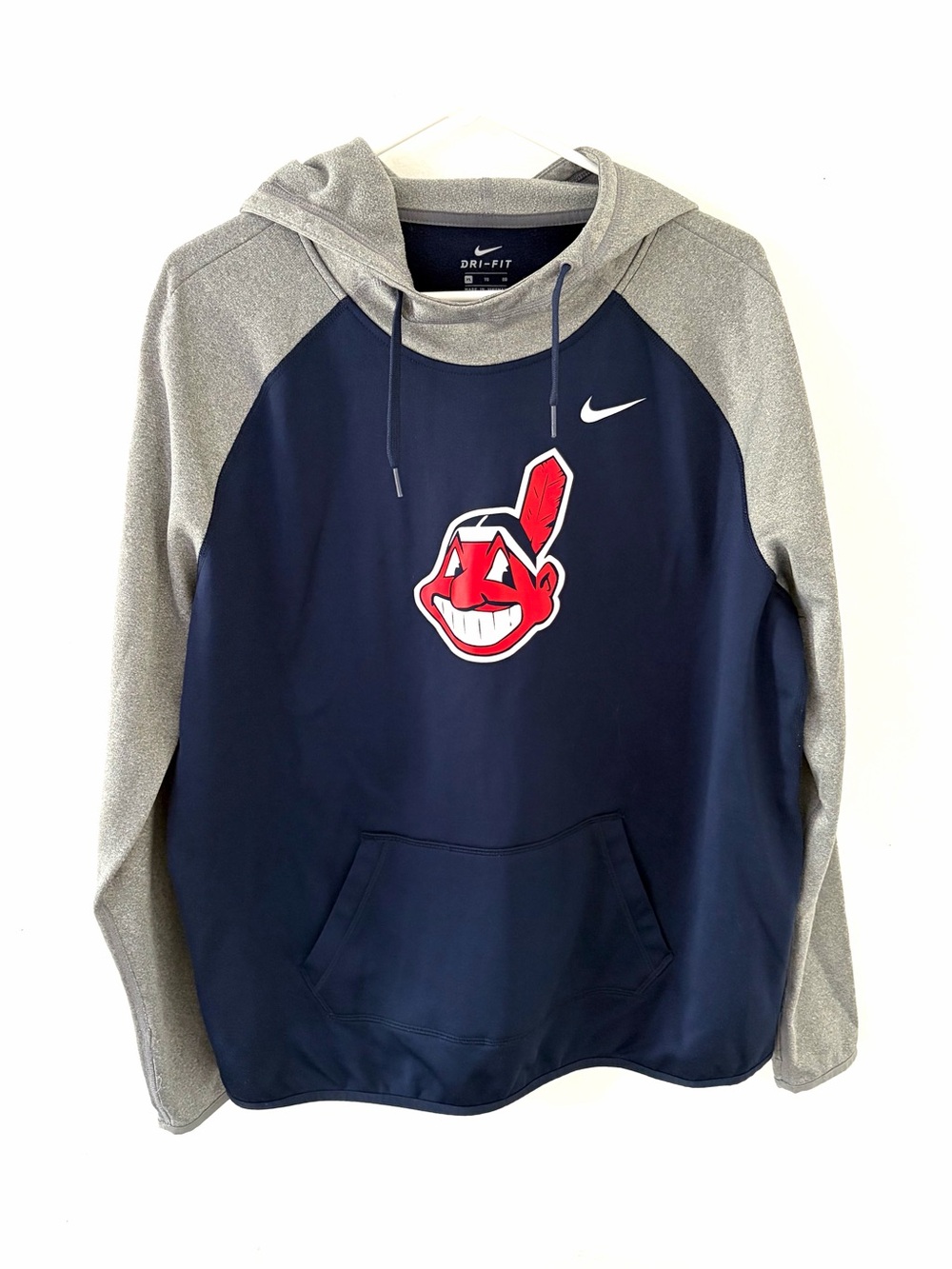 Nike Dri-Fit Cleveland Indians Pullover Performance Hoodie, Size: XL
